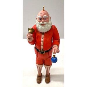 Hallmark Keepsake Old-Fashioned Santa Ornament With Bell & Movable Arms & legs